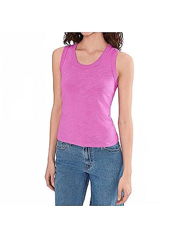 Lilla P Vintage Side Pleat Tank in Crocus (view 2)