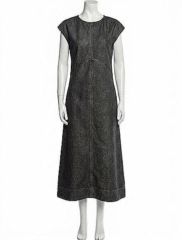 Lilla P Metallic Seamed Dress in Metallic Copper (view 1)