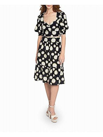 Nicole Miller Hazy Daisy Cotton Sweetheart Top in Hazy Daisy (view 2)