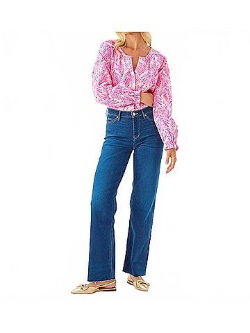 Lilly Pulitzer Aniston High Rise Straight Leg Jean (view 2)