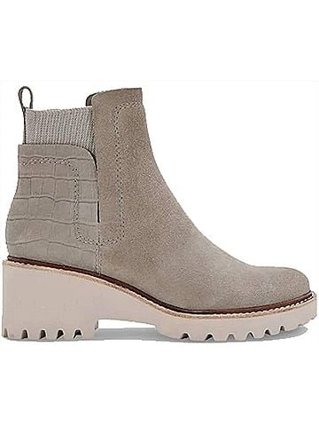 Dolce Vita Women's Huey H2O Suede Boots in Concrete Grey (view 1)