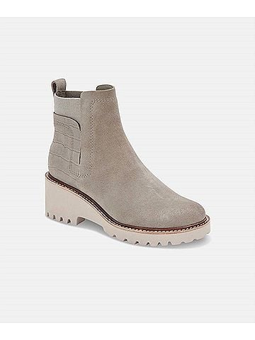 Dolce Vita Women's Huey H2O Suede Boots in Concrete Grey (view 2)