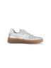 Gabor Solid Silver Women's Flat Sneaker in Nappa Silver Size 6 1/2 - photo 1