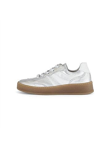Gabor Women's Flat Sneaker in Nappa Silver (view 2)