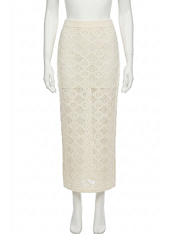 Favorite Daughter Courtside Midi Skirt in Ivory (view 1)