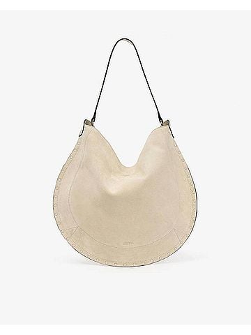 Isabel Marant Oskan Hobo Soft Shoulder Bag in Chalk (view 1)