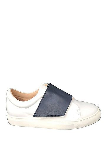 All Black Women's Nu Banded Sneaker in White (view 1)