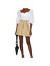 A.L.C. Brown Miley Fluted Mini Skirt Size 8 - photo 2