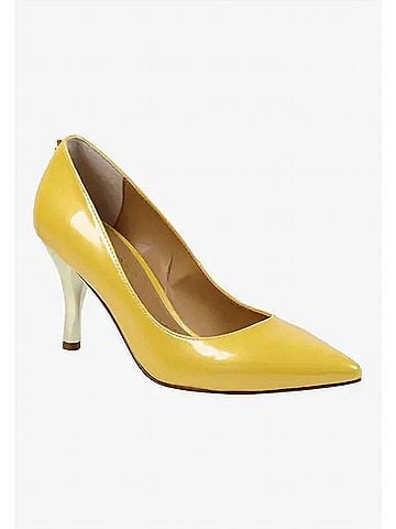 J. Renee Women's Kanan Slip On Pumps in Lemon Patent (view 2)