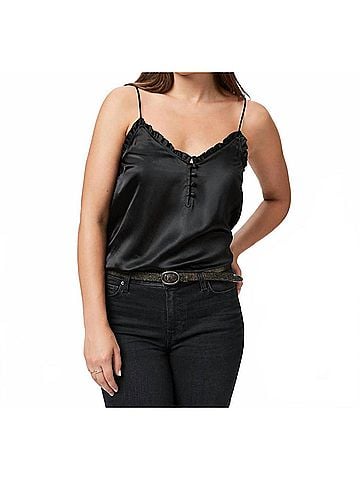 Paige Reina Cami Top in Black (view 2)