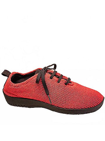 Arcopedico Women's Lace Up Sneaker in Red (view 1)