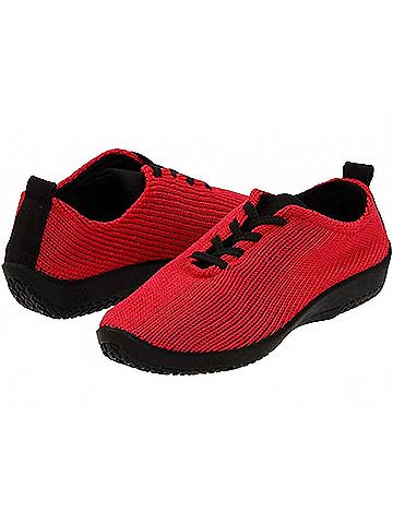 Arcopedico Women's Lace Up Sneaker in Red (view 2)