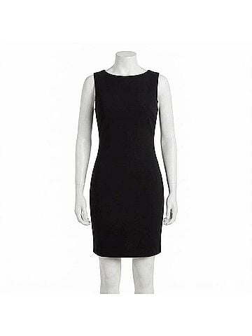 Susana Monaco Sleeveless Boat Neck Mini Dress in Black (view 1)