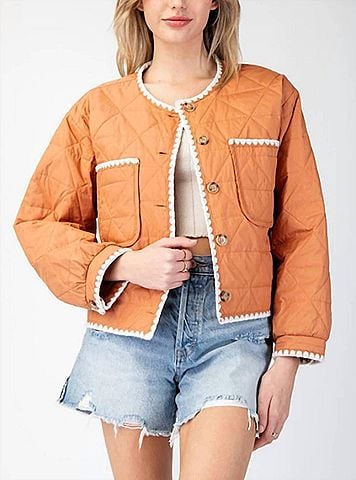 ee:some Terracotta Tower Jacket in Orange (view 2)