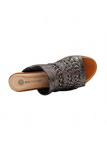 Eric Michael Women's Lisbon Woven Braided Sandal in Black (view 2)