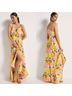 Hutch 100% Polyester Tropical Pink Yellow Casual Dress Size XS - photo 3