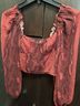 Shein Animal Print Red Short Sleeve Blouse Size XS - photo 4
