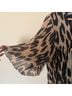 Ganni 100% Polyester Leopard Print Tan Black Casual Dress Size XS - photo 7