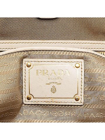 Prada Canvas Canapa Logo Bow Satchel (view 2)