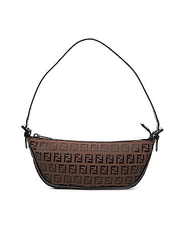 Fendi Mini Zucchino Canvas Shoulder Bag (view 1)