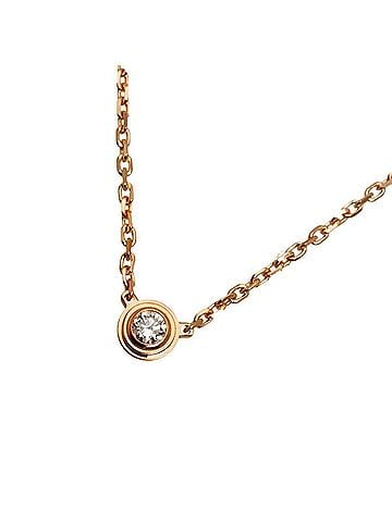 Cartier Cartier d'Amour Diamond Necklace XS 41cm 18K PG Pink Gold 750 Diamants (view 1)