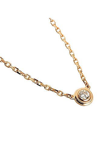 Cartier Cartier d'Amour Diamond Necklace XS 41cm 18K PG Pink Gold 750 Diamants (view 2)
