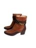 Coach Brown Orange Ankle Boots Size 6 1/2 - photo 1