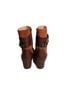 Coach Brown Orange Ankle Boots Size 6 1/2 - photo 2