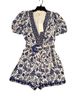 Caroline Constas Floral Blue White Romper Size 4 - photo 2
