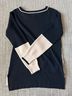 Rag & Bone 100% Wool Color Block Black Ivory Pullover Sweater Size S - photo 7