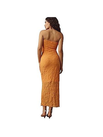 Anthropologie Strapless Textured Knit Slip Midi Dress Casual Dress (view 2)