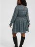 Torrid 99% Polyester 1% Other 100% Polyester Floral Blue Black Casual Dress Size 2X - photo 4