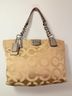 Coach Tan Silver Ivory Leather Shoulder Bag One size - photo 6