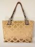 Coach Tan Silver Ivory Leather Shoulder Bag One size - photo 12