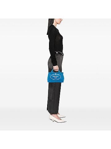 Prada Small Canvas Canapa Logo Satchel (view 2)