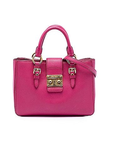Miu Miu Goatskin Madras Satchel (view 1)