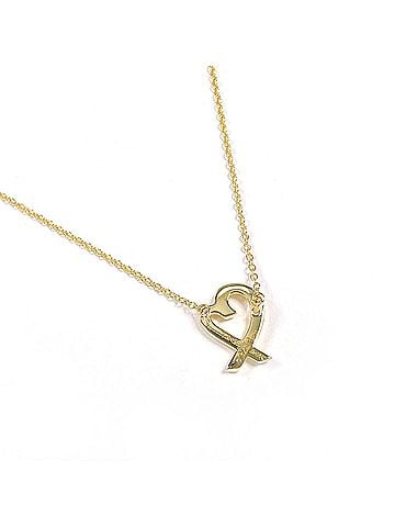 Tiffany & Co. TIFFANY&Co. Tiffany Loving Heart Paloma Picasso Necklace 18K Yellow Gold Women's (view 2)