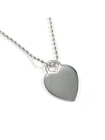 Tiffany & Co. TIFFANY&Co. Tiffany Heart Tag Return to Silver Necklace, Sterling 925, Women's (view 2)