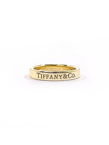 Tiffany & Co. TIFFANY&Co. Tiffany Flat Band Ring, 18K Yellow Gold, 3.5cm, Women's (view 1)