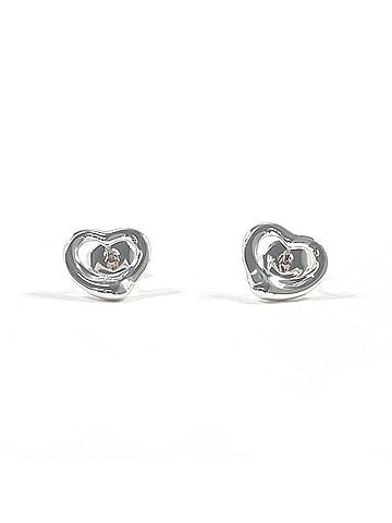 Tiffany & Co. TIFFANY&Co. Tiffany Open Heart Elsa Peretti Earrings, Sterling Silver 925, Silver, Women's (view 1)