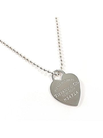 Tiffany & Co. TIFFANY&Co. Tiffany Heart Tag Return to Silver Necklace, Sterling 925, Women's (view 1)