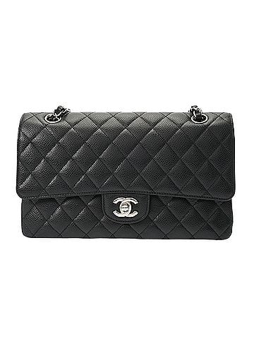 Chanel CHANEL Matelassé Double Flap Chain Shoulder Bag 25 Black A01112 Women's Caviar Skin A Rank Used Ginzo (view 2)