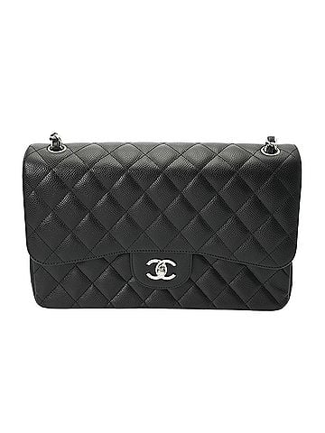 Chanel CHANEL Matelassé Double Flap Chain Shoulder Bag, 30cm, Black, A58600, Women's, Caviar Skin, A Rank, Used, Ginzo (view 2)