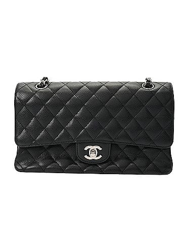Chanel CHANEL Matelassé Double Flap Chain Shoulder Bag, 25cm, Black, A01112, Women's, Caviar Skin, AB Rank, Used, Ginzo (view 2)