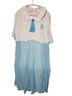 Disney 100% Polyester Stripes White Blue Casual Dress Size 28 - photo 1