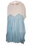 Disney 100% Polyester Stripes White Blue Casual Dress Size 28 - photo 2