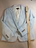 Ann Taylor Plaid Blue White Blazer Size 12 - photo 3