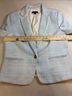 Ann Taylor Plaid Blue White Blazer Size 12 - photo 5