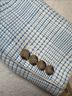 Ann Taylor Plaid Blue White Blazer Size 12 - photo 10