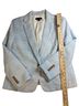 Ann Taylor Plaid Blue White Blazer Size 12 - photo 1